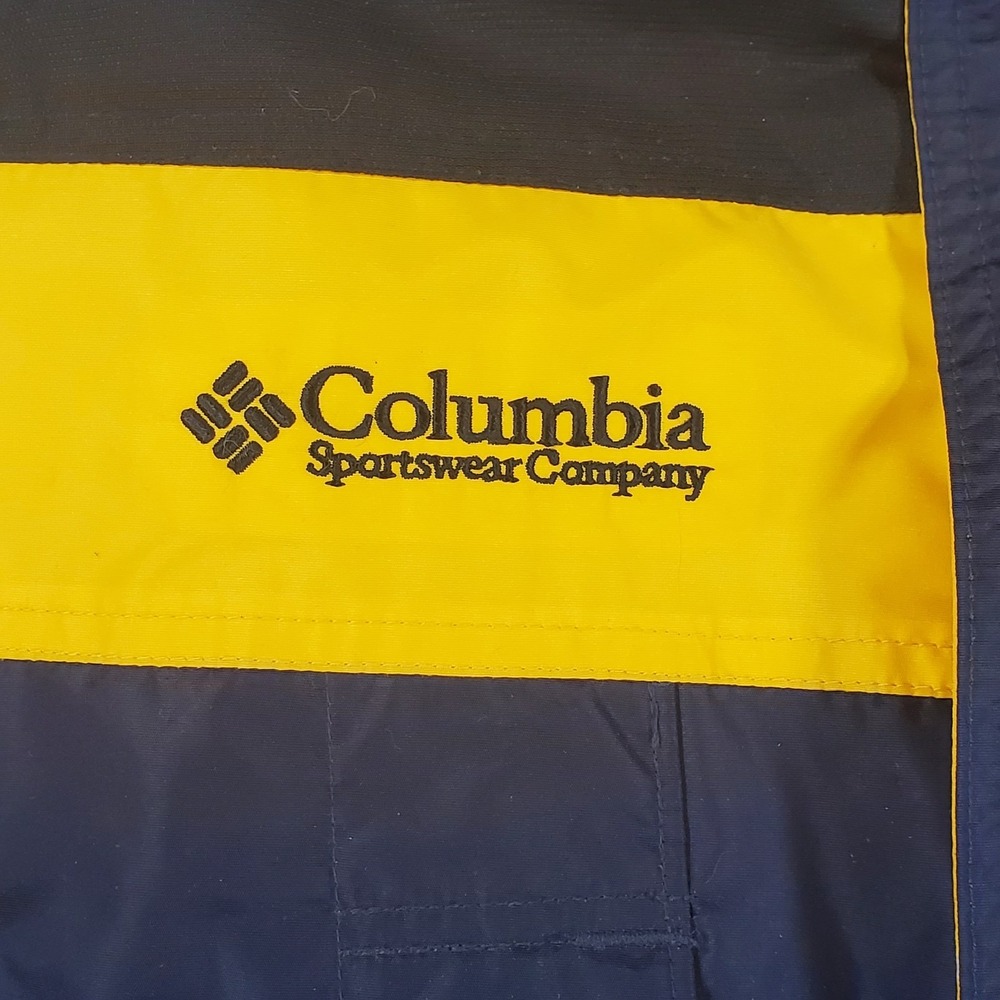 Columbia Timber Ridge Parka Jacket Mens M Navy Yellow Insulated Coat - Picture 5 of 12